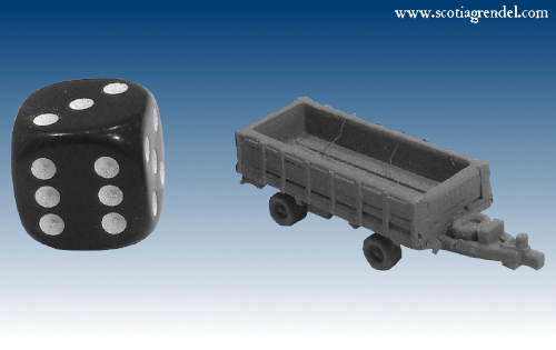 NE033 - Large trailer front and rear axles with sides