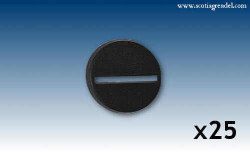 ACR84 - 25x 25mm Round Slotta Bases - Click Image to Close