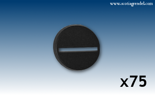 ACR86 - 75x 25mm Round Slotta Bases - Click Image to Close